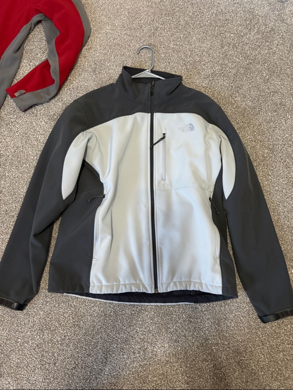 The North Face Men's Gray and Light Gray Softshell Jacket excellent condition